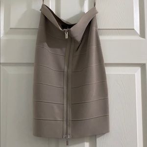 BCBG tan bodycon skirt